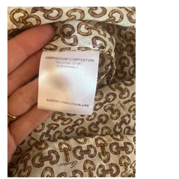 Gucci Horsebit Print Cotton Lawn Tunic Top - Picture 9 of 16